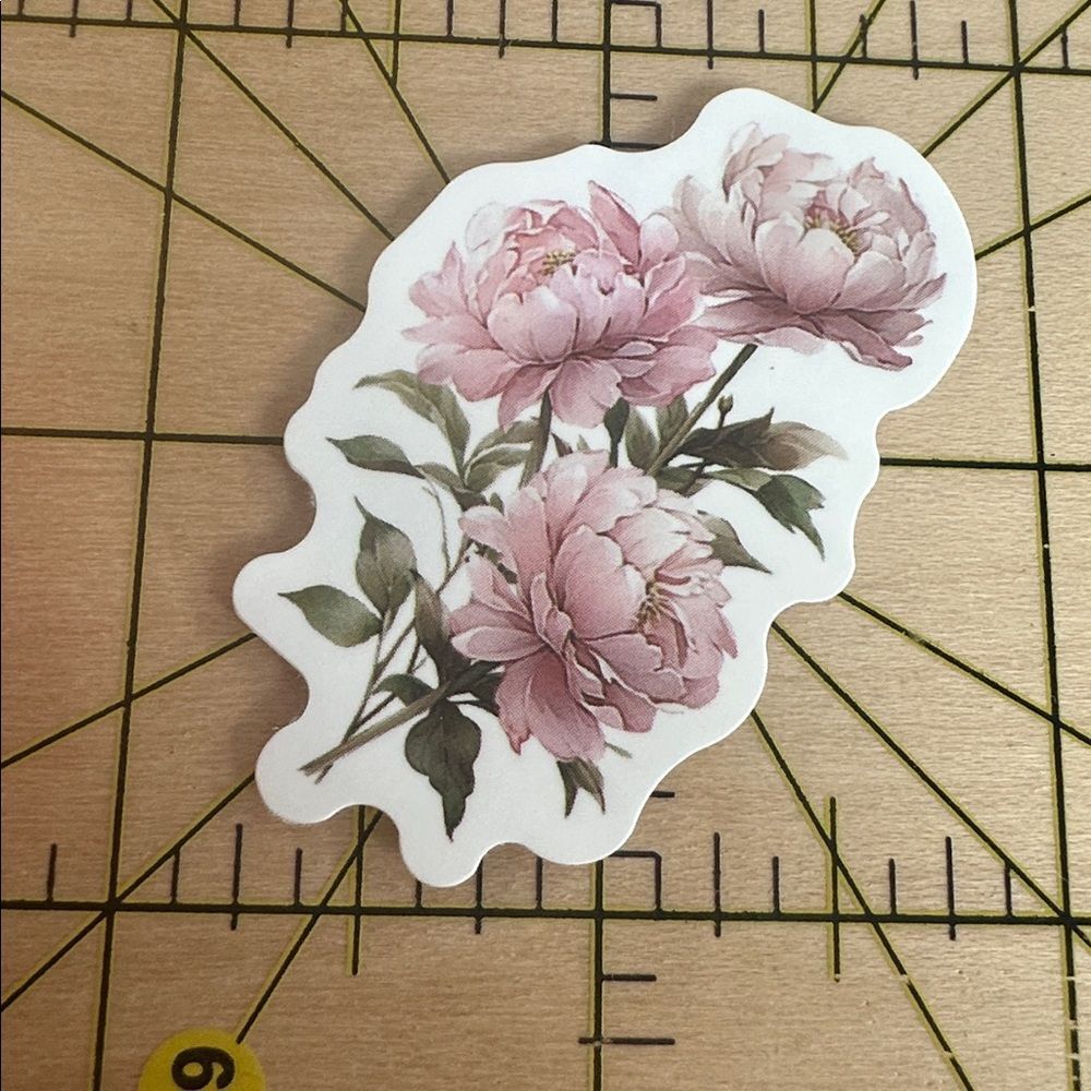 💜13/$13 +Bundle Sticker Sale | Peony Flowers Waterproof Sticker
